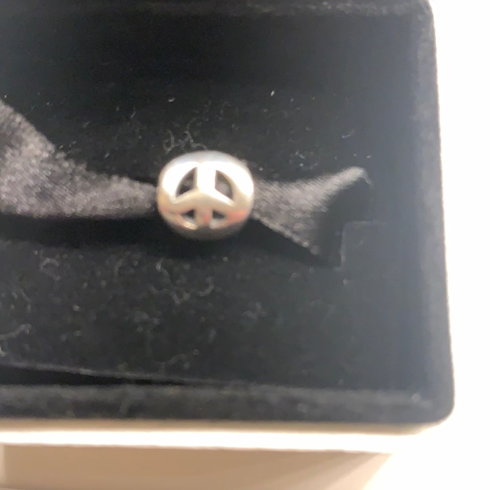 925 peace sign charm
